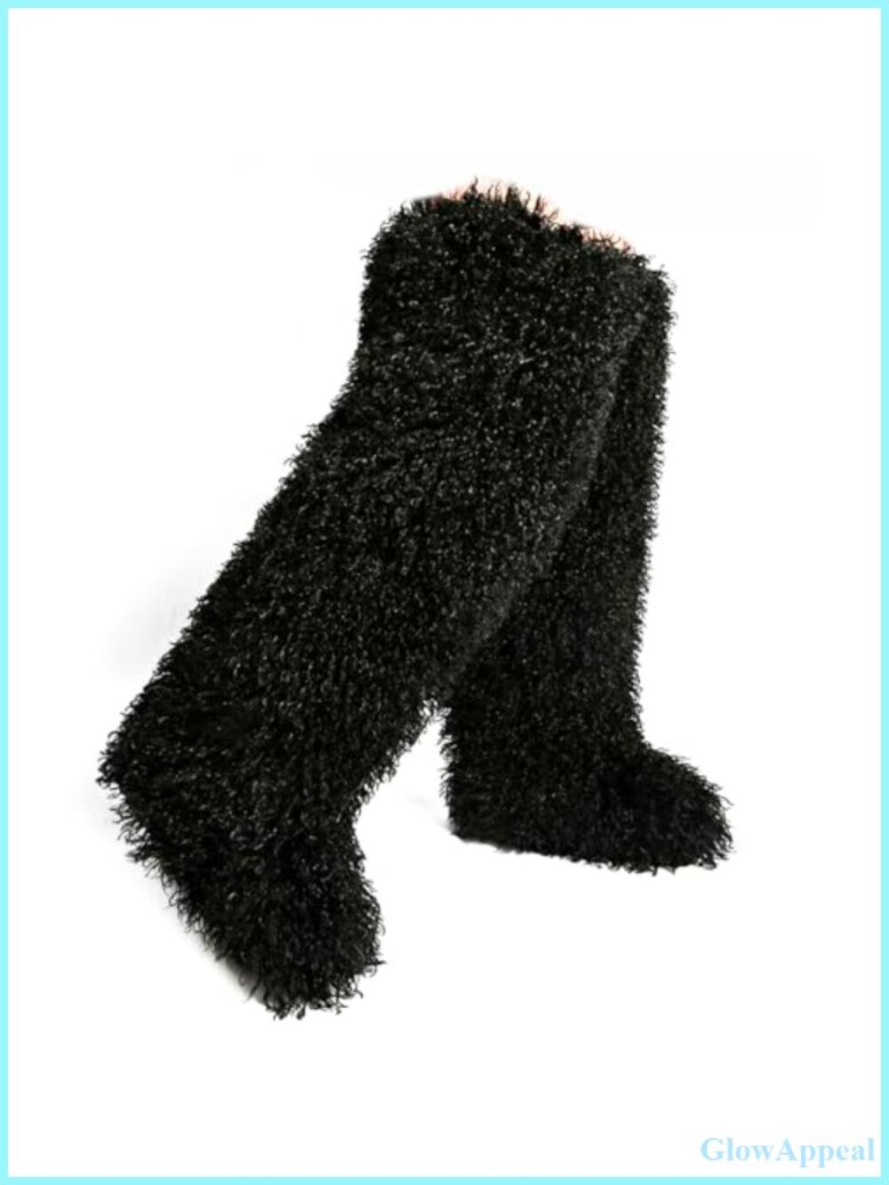 Over the Knee Faux Fur Boots Women Tall Fluffy Thigh High Pull On Winter